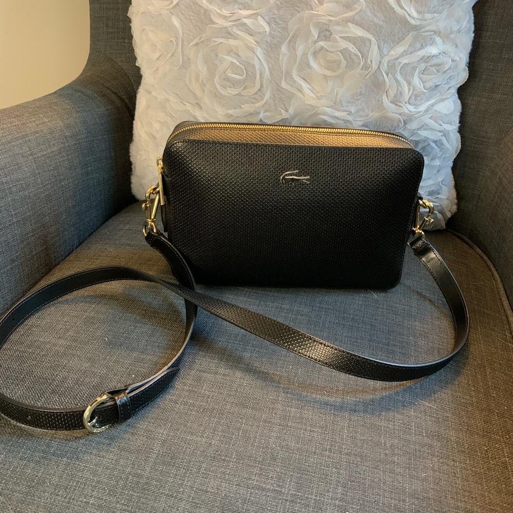 Lacoste leather camera style bag